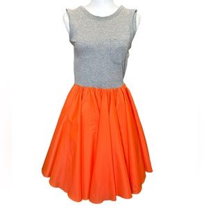Anthropologie Karen Walker Runway Dress Orange Circle Skirt 2